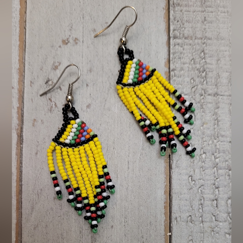 Tassel Beaded Earings. Boho earings,beaded earings